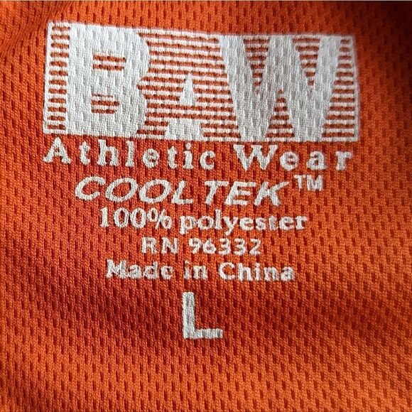 BAW Athletic Wear Cool Tek Soul Grown Tee Shirt - Orange - Large - Picture 4 of 5